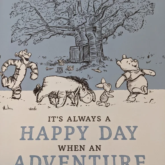 Disney Wall Decor Framed Winnie the Pooh Bear Nursery Adventure Tigger Eyore - Picture 4 of 4